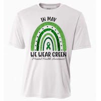 In May We Wear Green Mental Health Awareness Rainbow Cooling Performance Crew T-Shirt