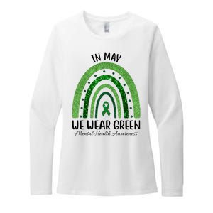 In May We Wear Green Mental Health Awareness Rainbow Womens CVC Long Sleeve Shirt