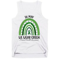 In May We Wear Green Mental Health Awareness Rainbow Tank Top