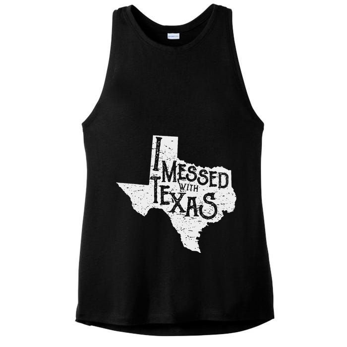 I Messed With Texas DonT Mess With This Texan Funny Texas Ladies PosiCharge Tri-Blend Wicking Tank