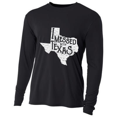 I Messed With Texas DonT Mess With This Texan Funny Texas Cooling Performance Long Sleeve Crew