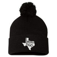 I Messed With Texas DonT Mess With This Texan Funny Texas Pom Pom 12in Knit Beanie