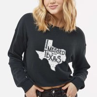 I Messed With Texas DonT Mess With This Texan Funny Texas Cropped Pullover Crew