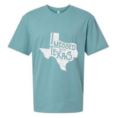 I Messed With Texas DonT Mess With This Texan Funny Texas Sueded Cloud Jersey T-Shirt