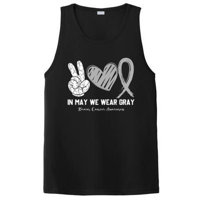 In May We Wear Gray Brain Cancer Awareness Month Meaningful Gift PosiCharge Competitor Tank