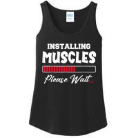 Installing Muscles Weightlifting Funny Fitness Motivation Ladies Essential Tank