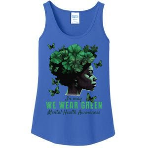 In May We Wear Green Mental Health Awareness Ladies Essential Tank