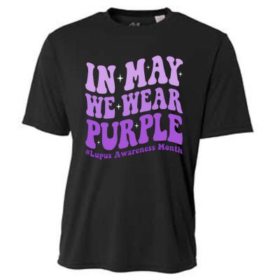 In May We Wear Purple Lupus Awareness Month Groovy  Cooling Performance Crew T-Shirt