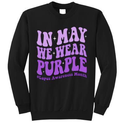 In May We Wear Purple Lupus Awareness Month Groovy  Sweatshirt