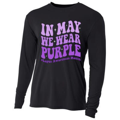 In May We Wear Purple Lupus Awareness Month Groovy  Cooling Performance Long Sleeve Crew