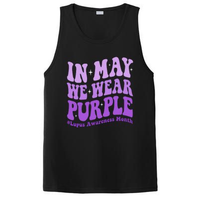 In May We Wear Purple Lupus Awareness Month Groovy  PosiCharge Competitor Tank