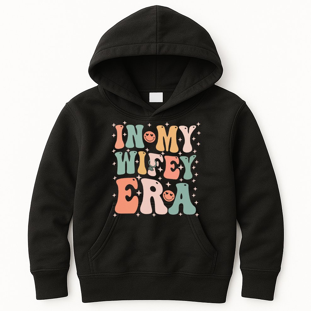 In My Wifey Era In My Engagement Era Bride To Be Fiance Kids Hoodie