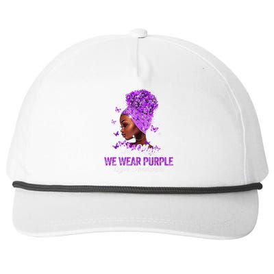 In May We Wear Purple Ribbon Lupus Awareness Snapback Five-Panel Rope Hat