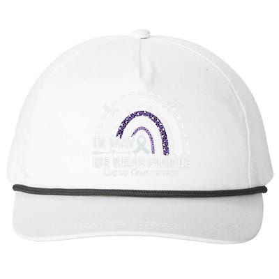 In May We Wear Purple Lupus Awareness Month ribbon 's Snapback Five-Panel Rope Hat