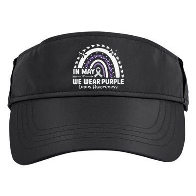 In May We Wear Purple Lupus Awareness Month ribbon 's Adult Drive Performance Visor