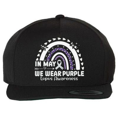 In May We Wear Purple Lupus Awareness Month ribbon 's Wool Snapback Cap