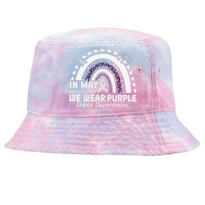 In May We Wear Purple Lupus Awareness Month ribbon 's Tie-Dyed Bucket Hat