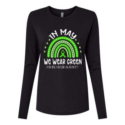 In May We Wear Green Mental Health Awareness Womens Cotton Relaxed Long Sleeve T-Shirt