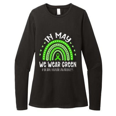 In May We Wear Green Mental Health Awareness Womens CVC Long Sleeve Shirt