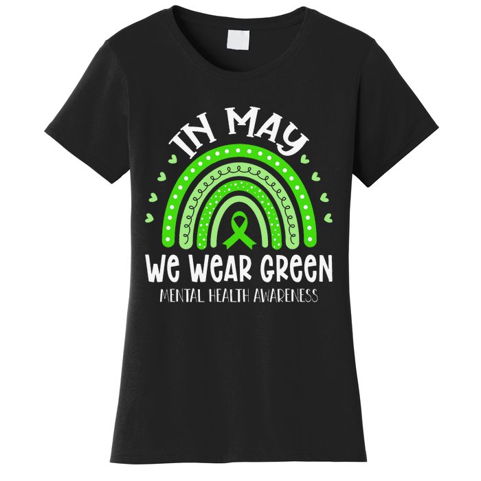 In May We Wear Green Mental Health Awareness Women's T-Shirt