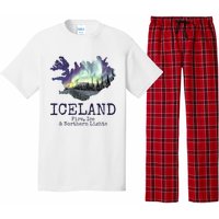 Iceland Map with Fire Pajama Set