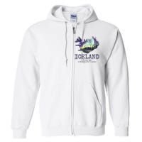 Iceland Map with Fire Full Zip Hoodie