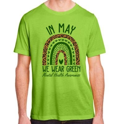 In May We Wear Green Mental Health Awareness Rainbow Adult ChromaSoft Performance T-Shirt