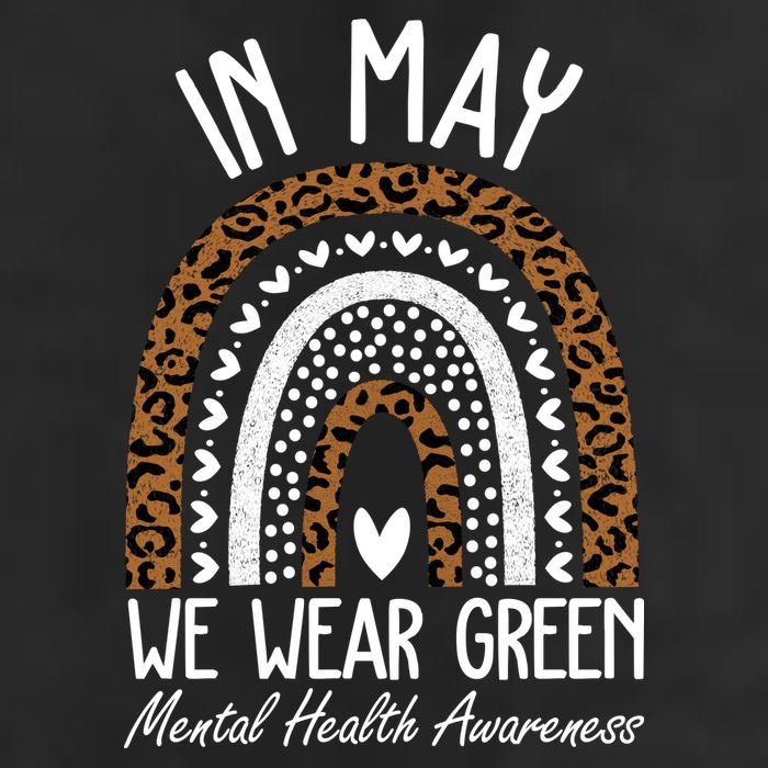 In May We Wear Green Mental Health Awareness Rainbow Beanie