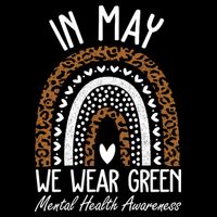 In May We Wear Green Mental Health Awareness Rainbow 16 in Basic Backpack