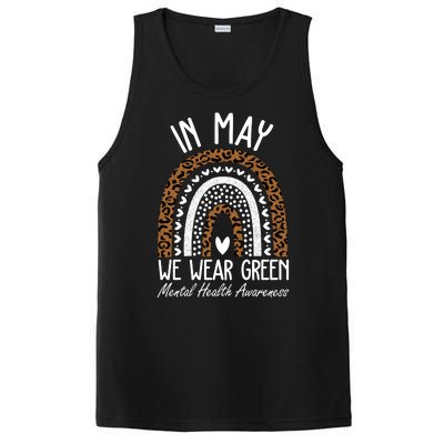 In May We Wear Green Mental Health Awareness Rainbow PosiCharge Competitor Tank