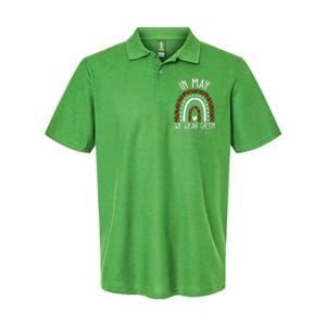 In May We Wear Green Mental Health Awareness Rainbow Softstyle Adult Sport Polo