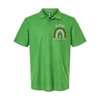 In May We Wear Green Mental Health Awareness Rainbow Softstyle Adult Sport Polo