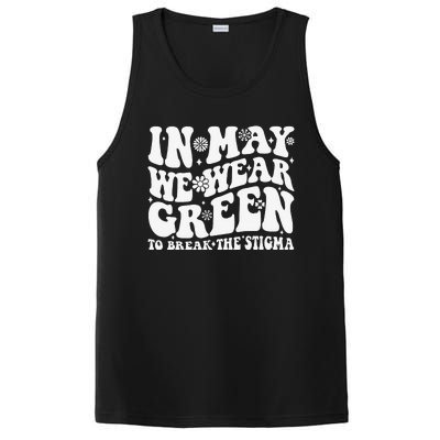 In May We Wear Green To Break The Stigma Groovy PosiCharge Competitor Tank