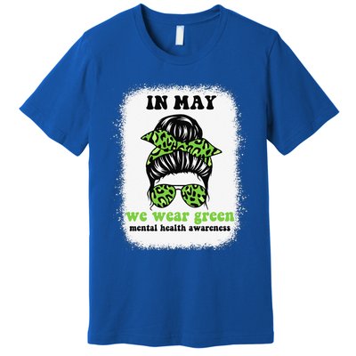 in may we wear green mental health awareness Premium T-Shirt