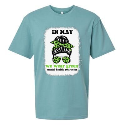 in may we wear green mental health awareness Sueded Cloud Jersey T-Shirt