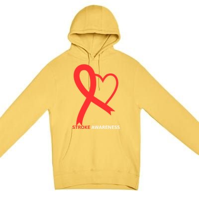 In May We Wear Red Stroke Awareness Month 2024 Gift Premium Pullover Hoodie