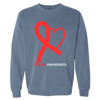 In May We Wear Red Stroke Awareness Month 2024 Gift Garment-Dyed Sweatshirt