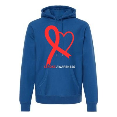 In May We Wear Red Stroke Awareness Month 2024 Gift Premium Hoodie