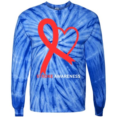 In May We Wear Red Stroke Awareness Month 2024 Gift Tie-Dye Long Sleeve Shirt