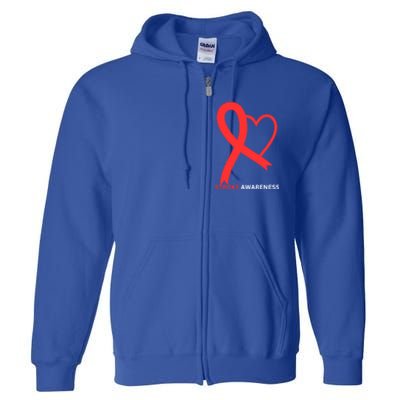 In May We Wear Red Stroke Awareness Month 2024 Gift Full Zip Hoodie