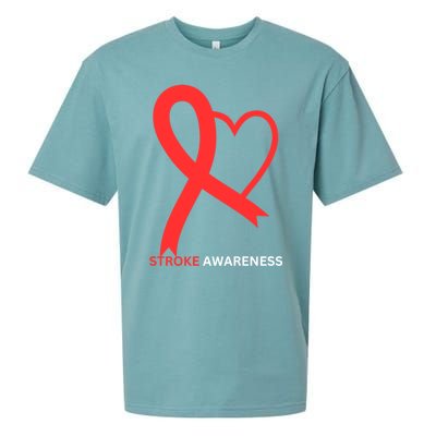 In May We Wear Red Stroke Awareness Month 2024 Gift Sueded Cloud Jersey T-Shirt