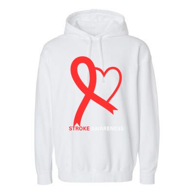 In May We Wear Red Stroke Awareness Month 2024 Gift Garment-Dyed Fleece Hoodie