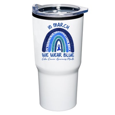 In March We Wear Blue Colon Cancer Awareness Month Tumbler
