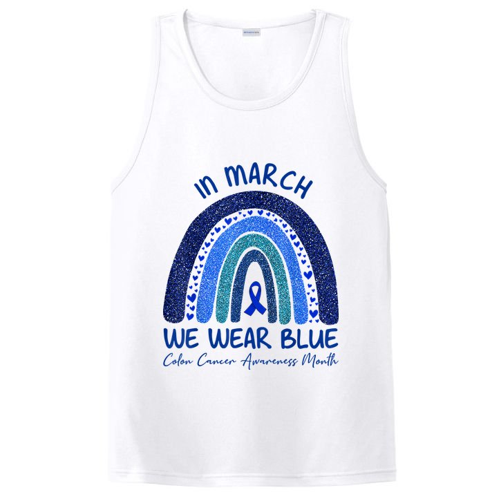 In March We Wear Blue Colon Cancer Awareness Month PosiCharge Competitor Tank