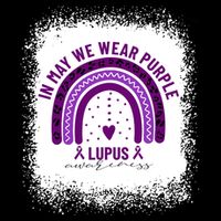 I May We Wear Purple Lupus Awareness Drawstring Bag