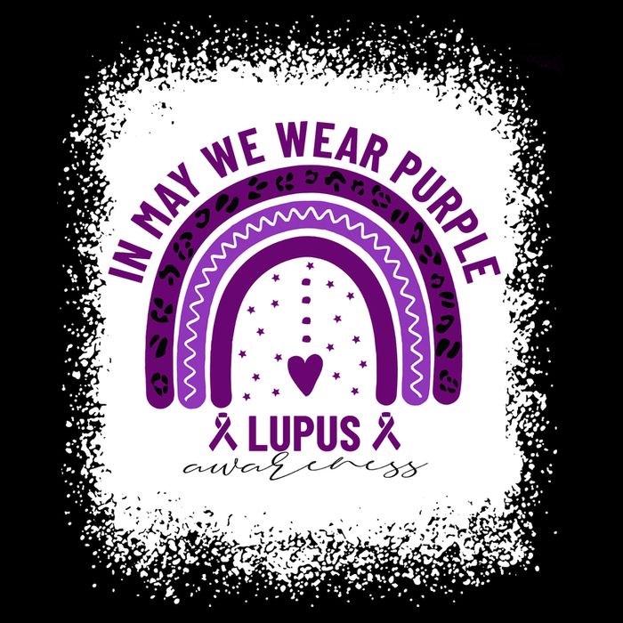 I May We Wear Purple Lupus Awareness Drawstring Bag