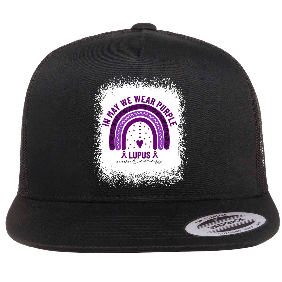 I May We Wear Purple Lupus Awareness Flat Bill Trucker Hat