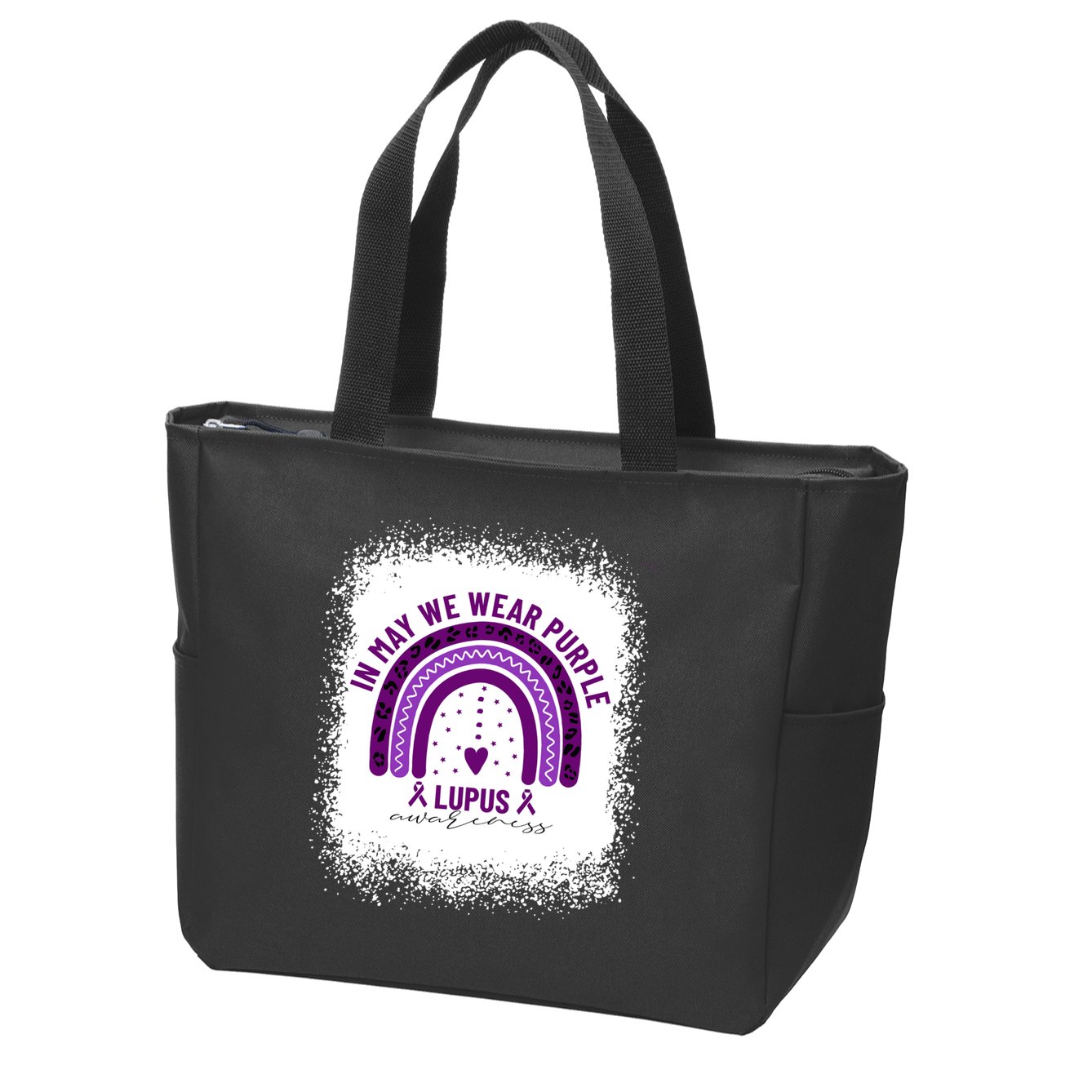 I May We Wear Purple Lupus Awareness Zip Tote Bag