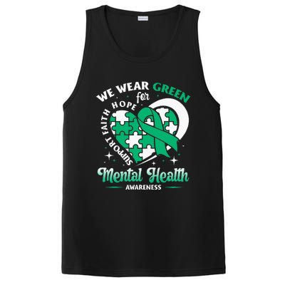 In May We Wear Green For Mental Health Awareness Month PosiCharge Competitor Tank