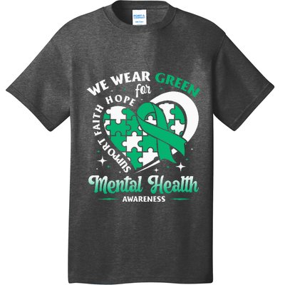 In May We Wear Green For Mental Health Awareness Month T-Shirt